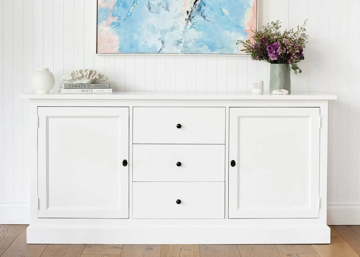 New England Buffet - Polar White | Rustic Charm Interiors