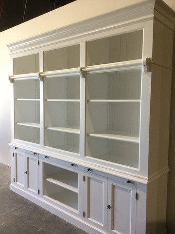 Newport Grand Library Bookcase in Polar White