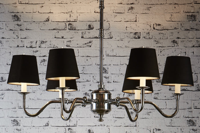 Andie Chandelier- Antique Silver & Black