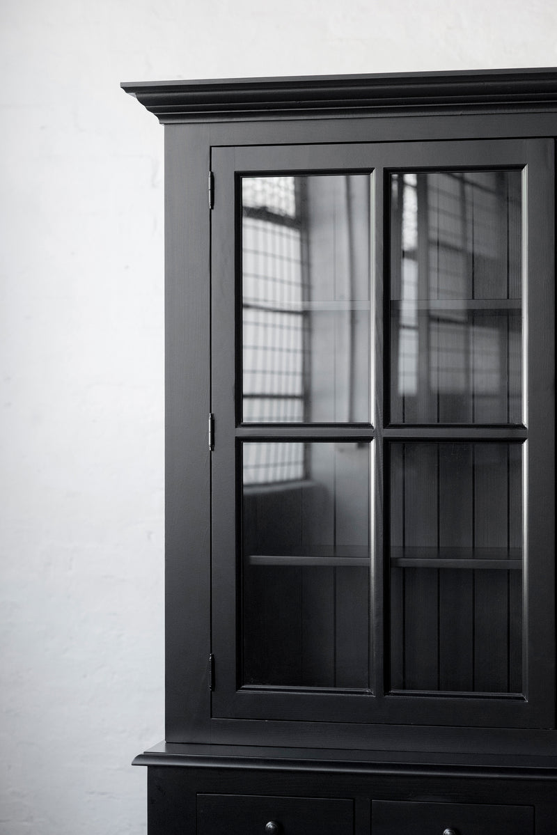 French Window Cabinet - Black