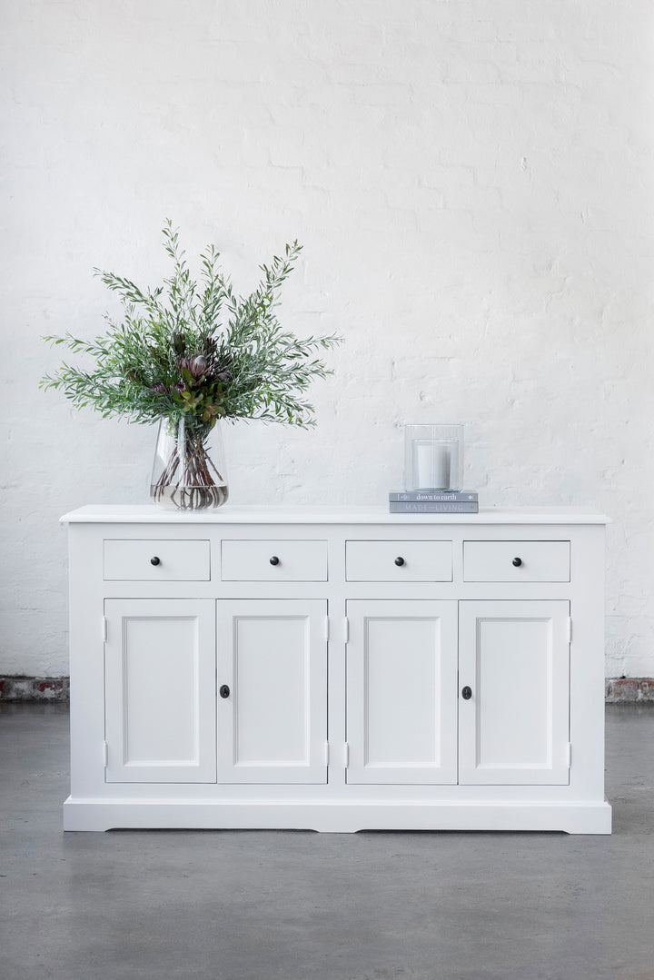French Window Cabinet - Polar White