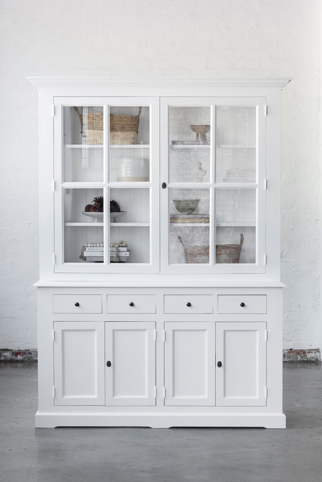 French Window Cabinet - Polar White