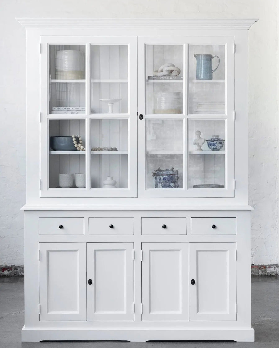 French Window Cabinet - Polar White -Photography Sample Rustic Charm Interiors