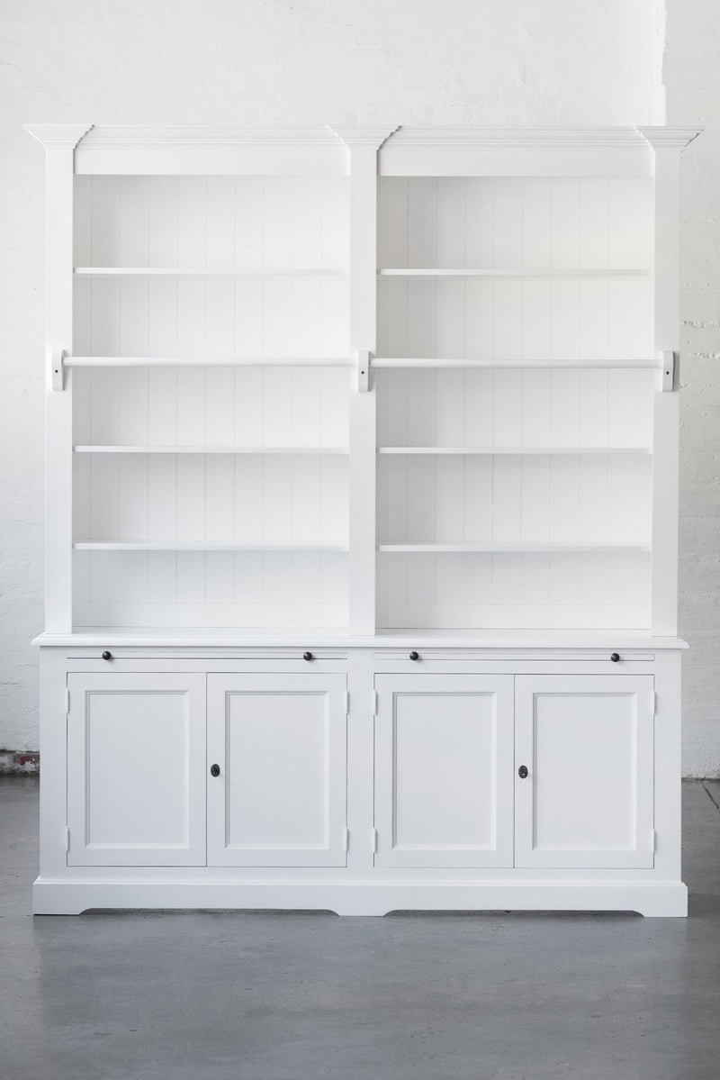 Newport Library Bookcase - Polar White