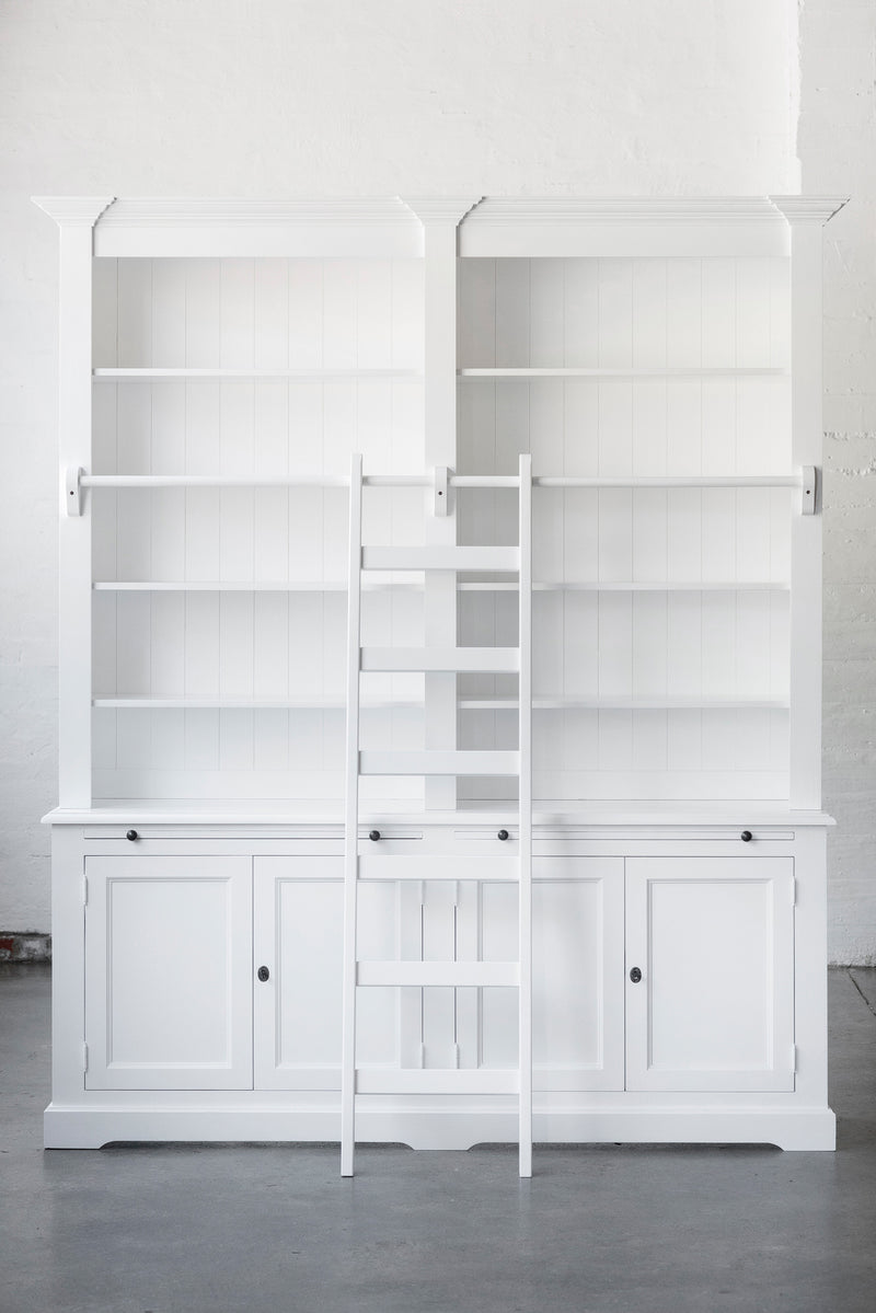 Newport Library Bookcase - Polar White