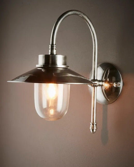 Stanhope Outdoor Wall Light in Antique Silver