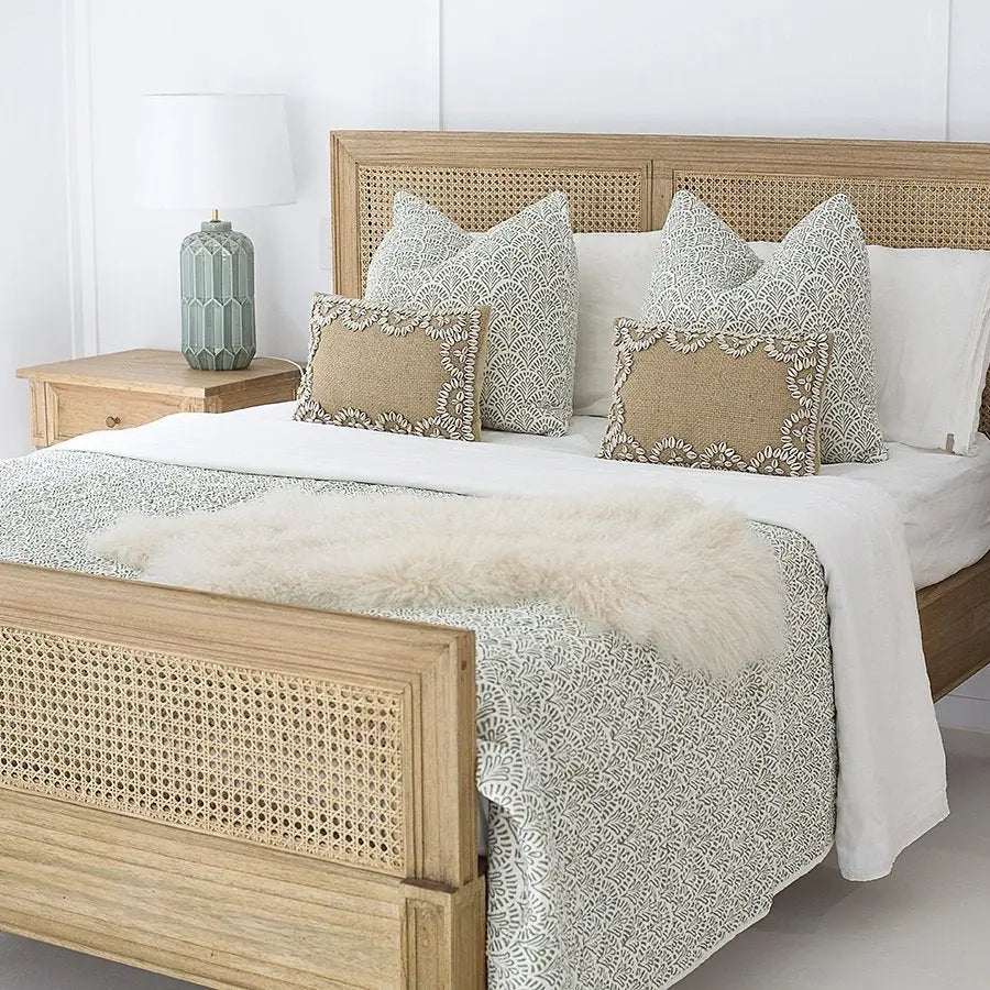 Coralie Bed in Natural - King Rustic Charm Interiors