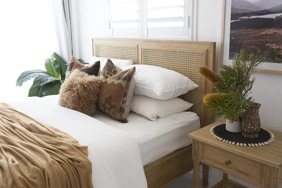 Coralie Bed in Natural - King Rustic Charm Interiors