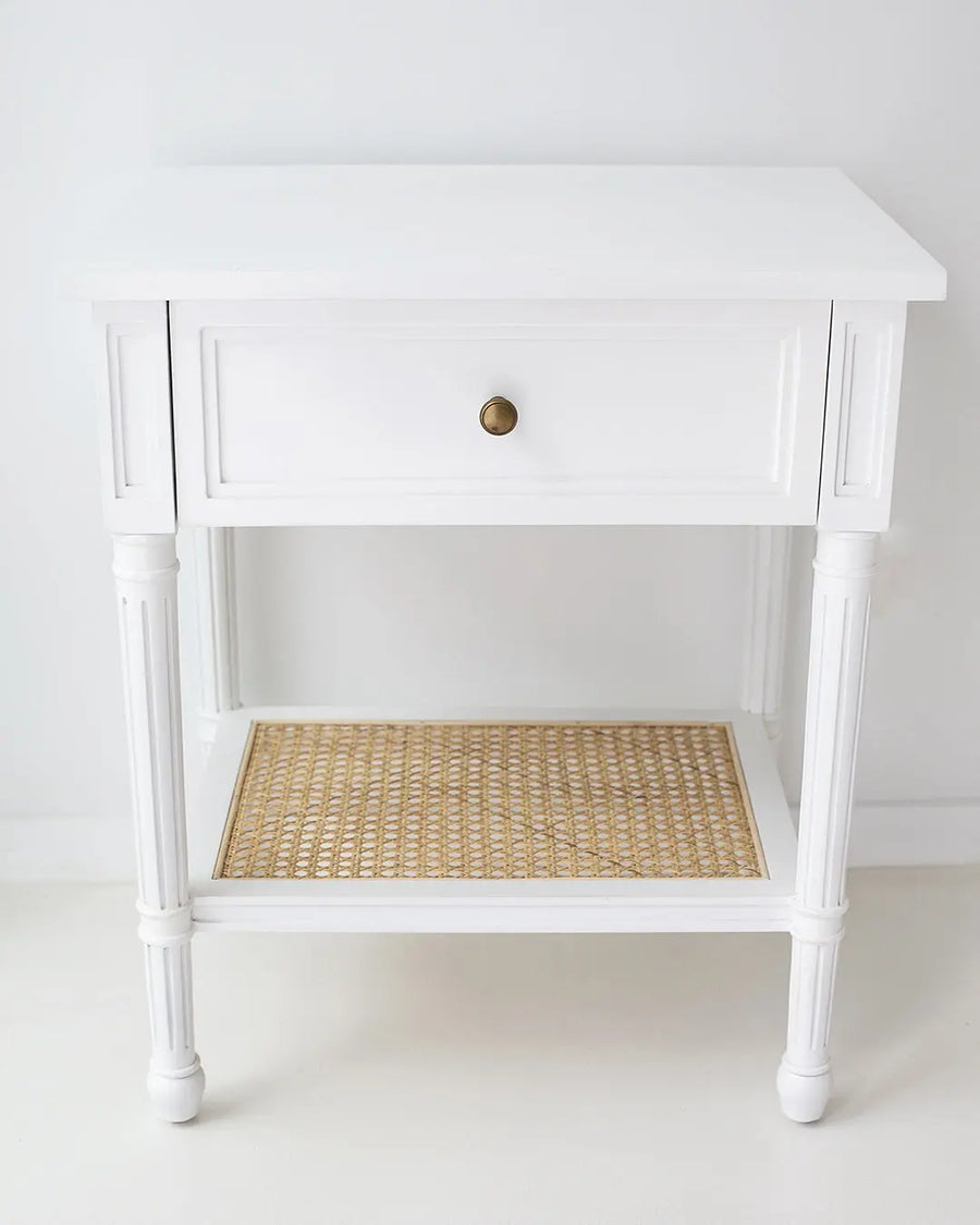 Coralie Bedside in White Rustic Charm Interiors