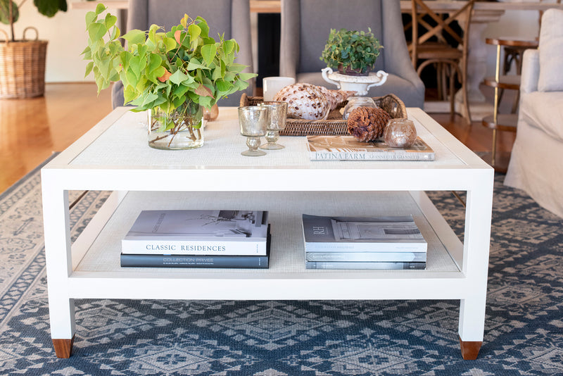 St Barts Coffee table - white painted timber 