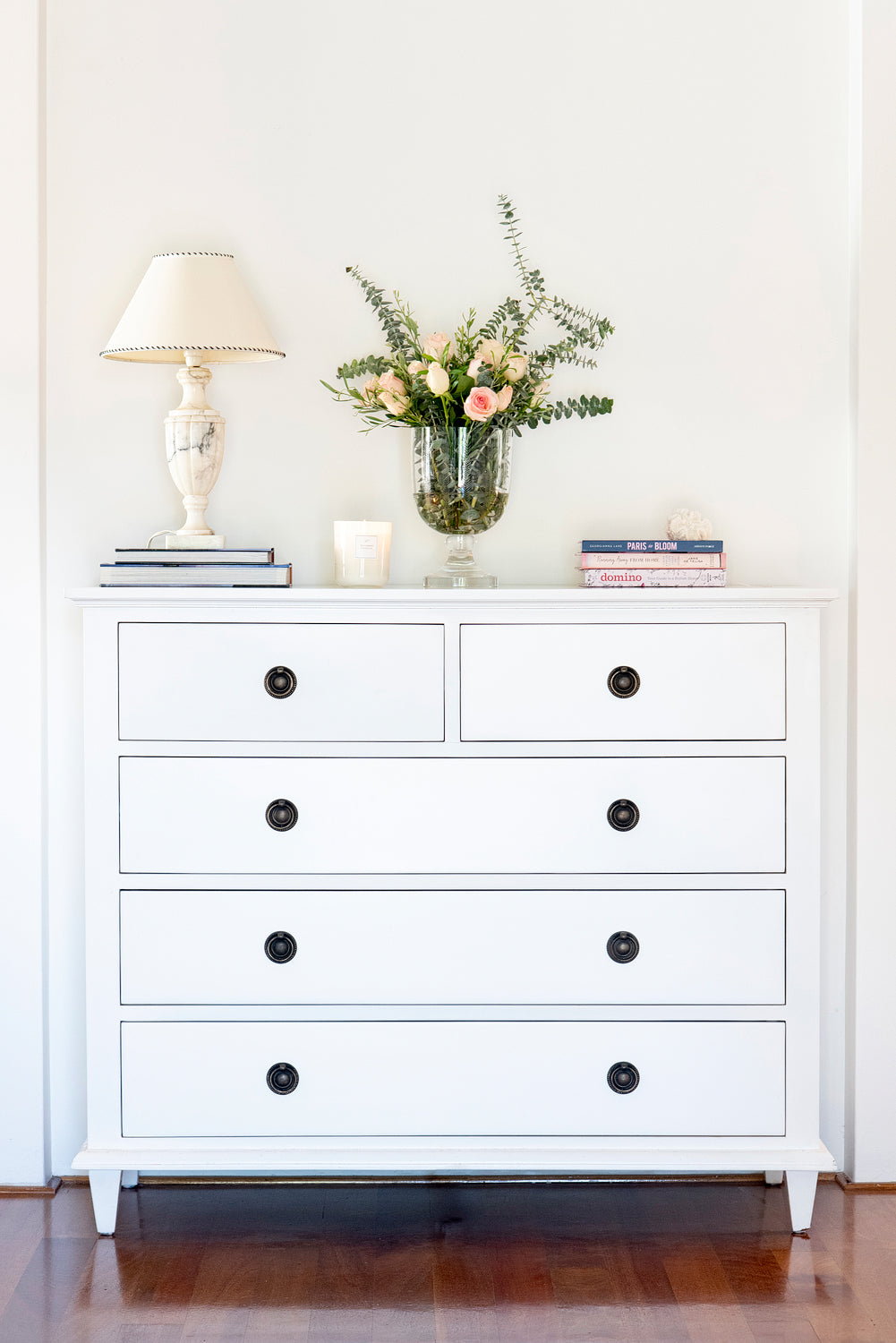 Etienne Classic Chest Tallboy Dresser - White
