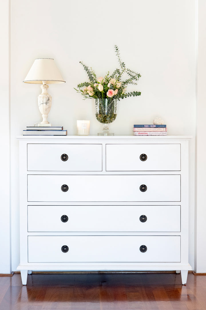 Etienne Classic Chest Tallboy Dresser - White