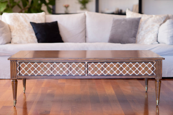 Louis French style wood coffee table