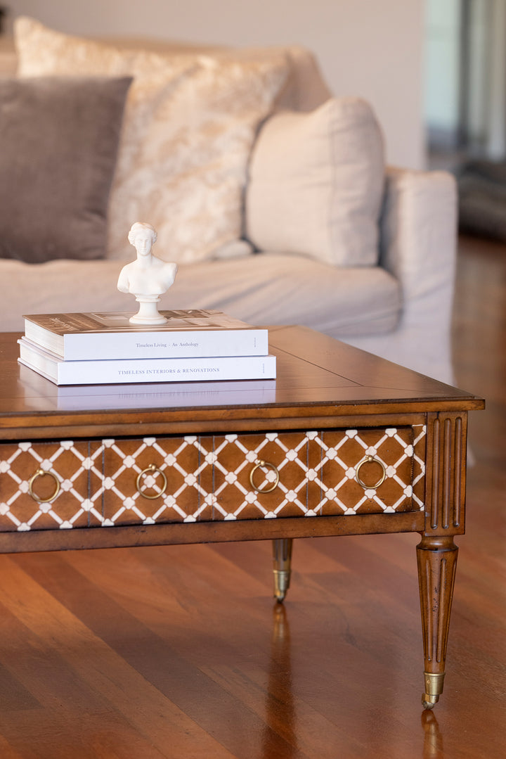 Louis French style wood coffee table