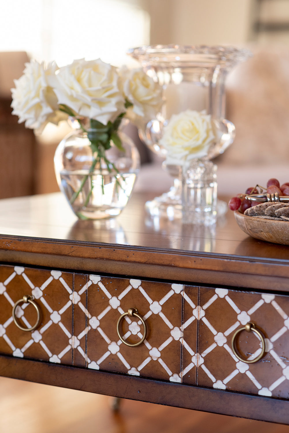 Louis French style wood coffee table