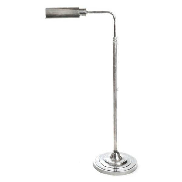 Brooks Floor Lamp in Antique Silver