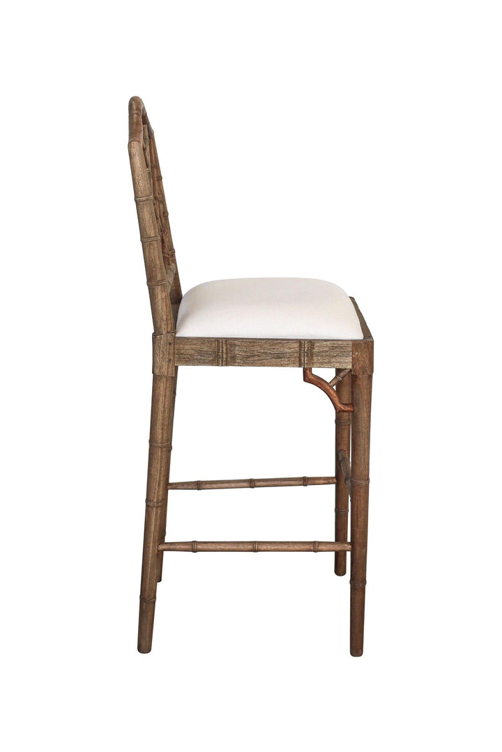 Chippendale Stool in Weathered Oak