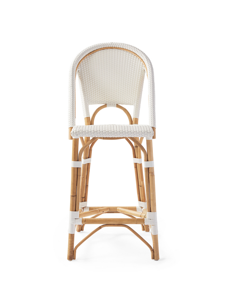 French Bistro Stool - Natural - White