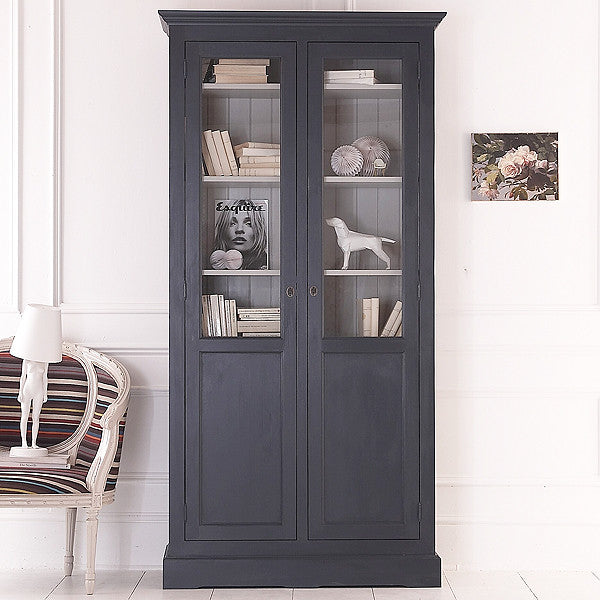 Ex-Floor Stock Maxwell Display Cabinet - Navy & Grey